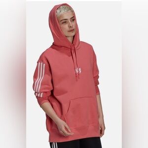 Adidas Originals Oversized Hoodie - Size Small - Pink Coral